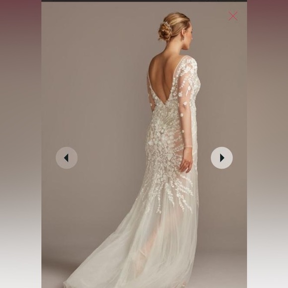 David bridal Wedding dress , size 2 - Picture 8 of 14